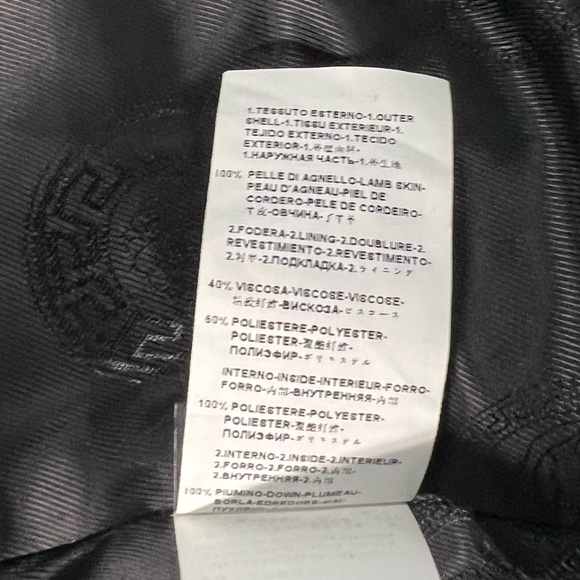 Versace Lambskin Goose PRISTINE Down Jacket Hood Coat Medusa 38 Medium Leather - Picture 12 of 13